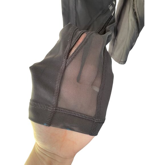 Lululemon sz 2 Black Mesh Panel Leggings Back Pocket Womens - Picture 4 of 5